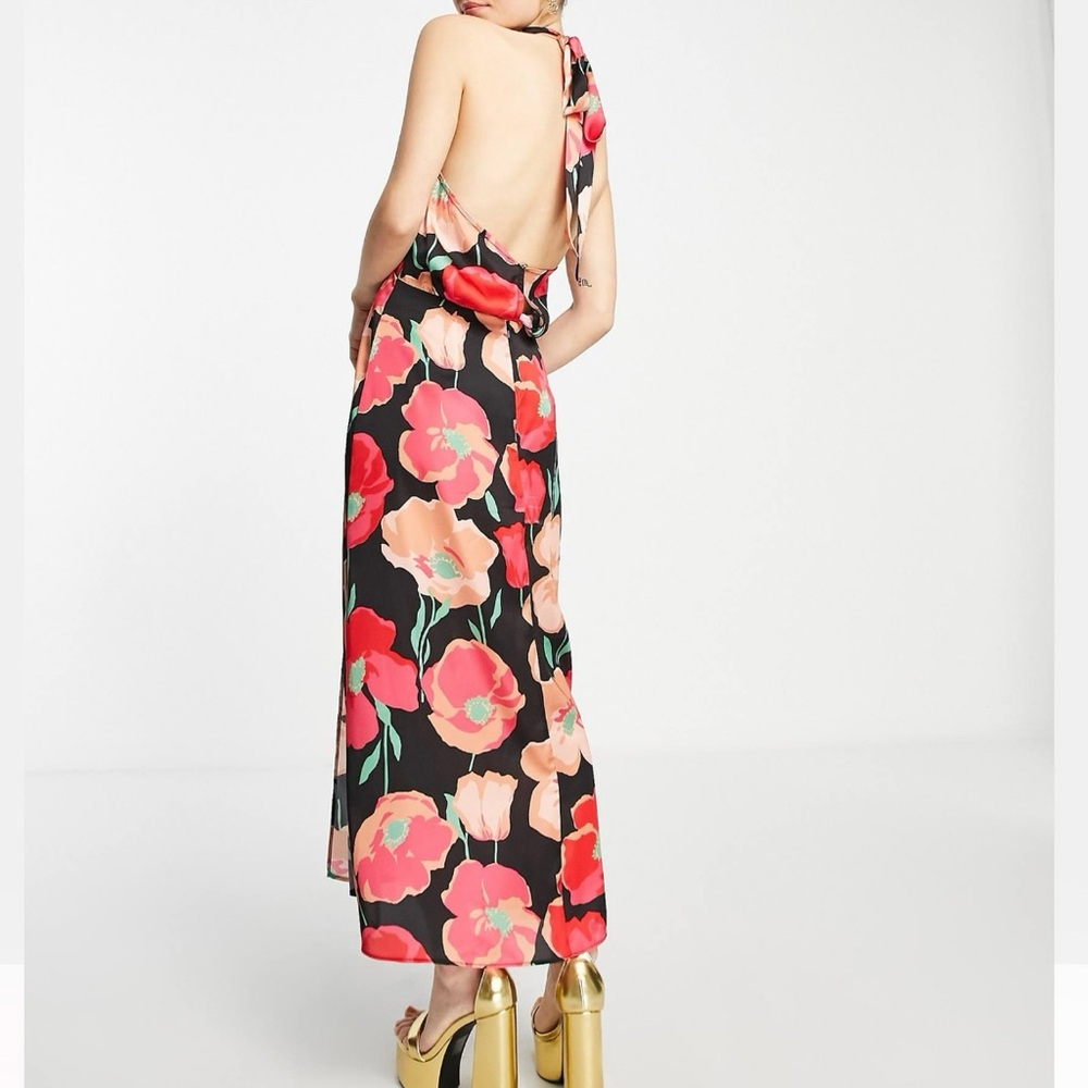 TopShop Halter Neck Satin Dress
